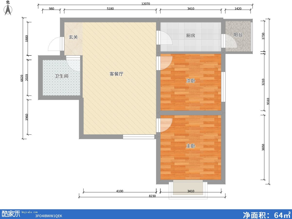 现代简约两居室，慵懒惬意的舒适空间